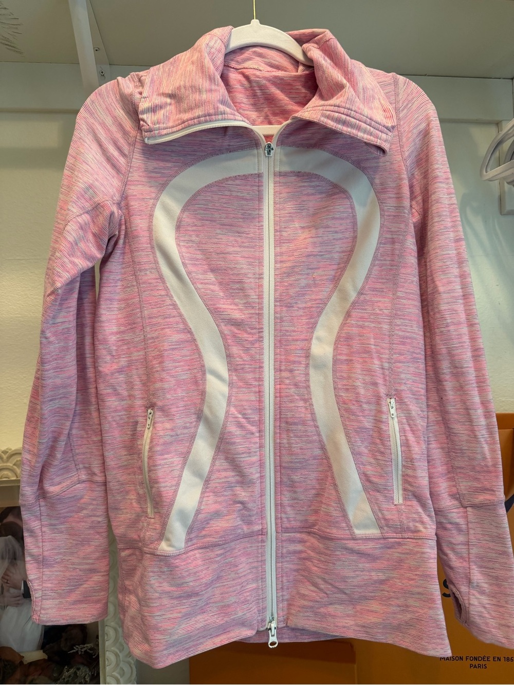 Lululemon Pink Heather Zip-Up Jacket